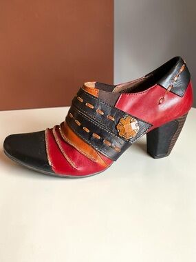 Spring Step (L'Artiste) Wondrous Ankle Booties Shoes Leather Heels Sz 39 / 8.5